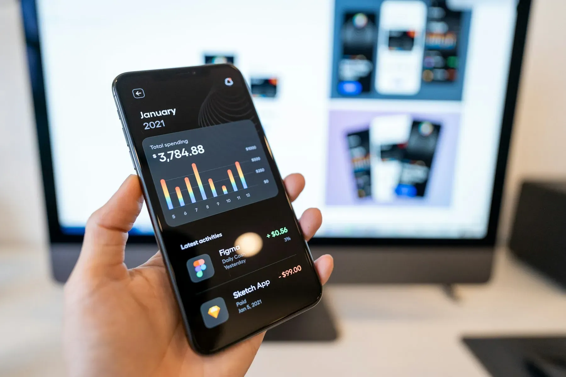 Application ouverte sur un téléphone